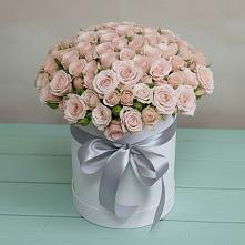 Цветочная композиция из Розы в шляпной коробке в Кайеркане