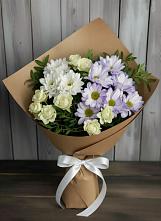 Букет цветов из:  Хризантемы и Розы #REPLACE_PRED# Кайеркане