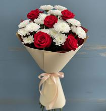 Букет цветов из:  Розы и Хризантемы в Кайеркане
