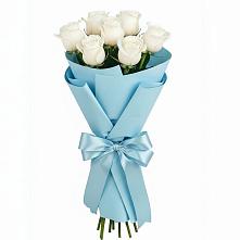 Букет 7 белых роз Проуд в Кайеркане