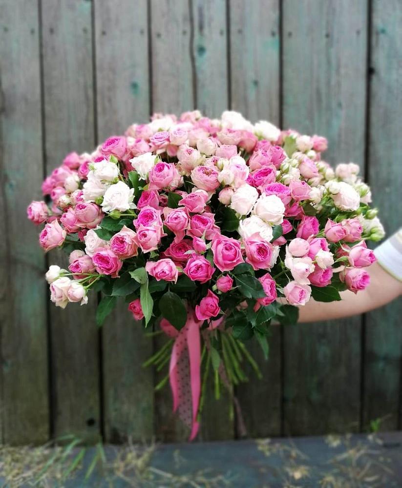 Букет Розовые кустовые розы Натали и Лав Лидия в Кайеркане