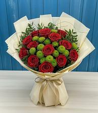 Букет цветов из:  Розы и Хризантемы в Кайеркане