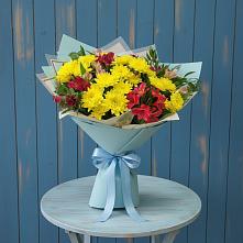 Букет цветов из:  Альстромерии и Хризантемы в Кайеркане