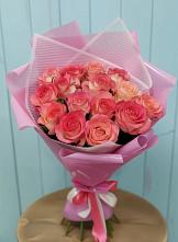 Букет 15 Розовых роз Равель в Кайеркане