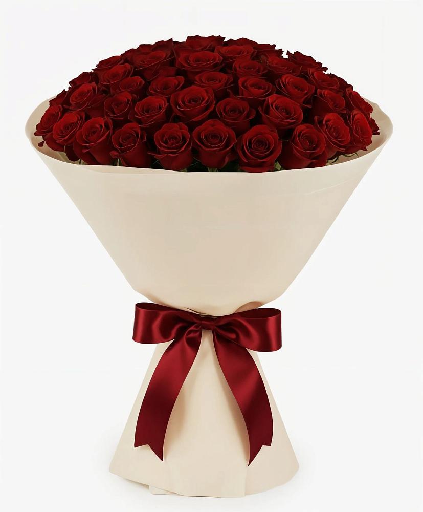 Букет 101 Бордовая роза Блэк Бакарра в Кайеркане