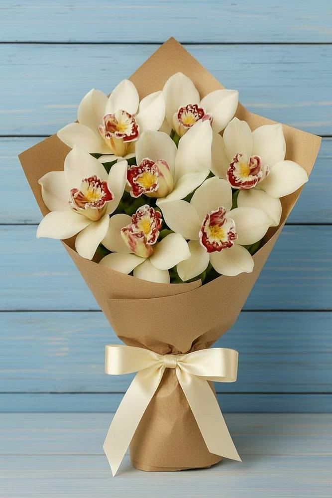 Букет цветов из: Орхидеи и Розы в Кайеркане