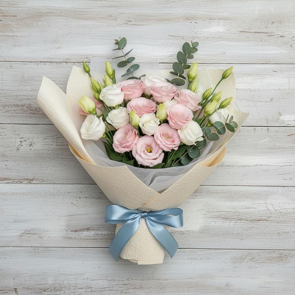 Букет цветов из: Лизиантусы в Кайеркане